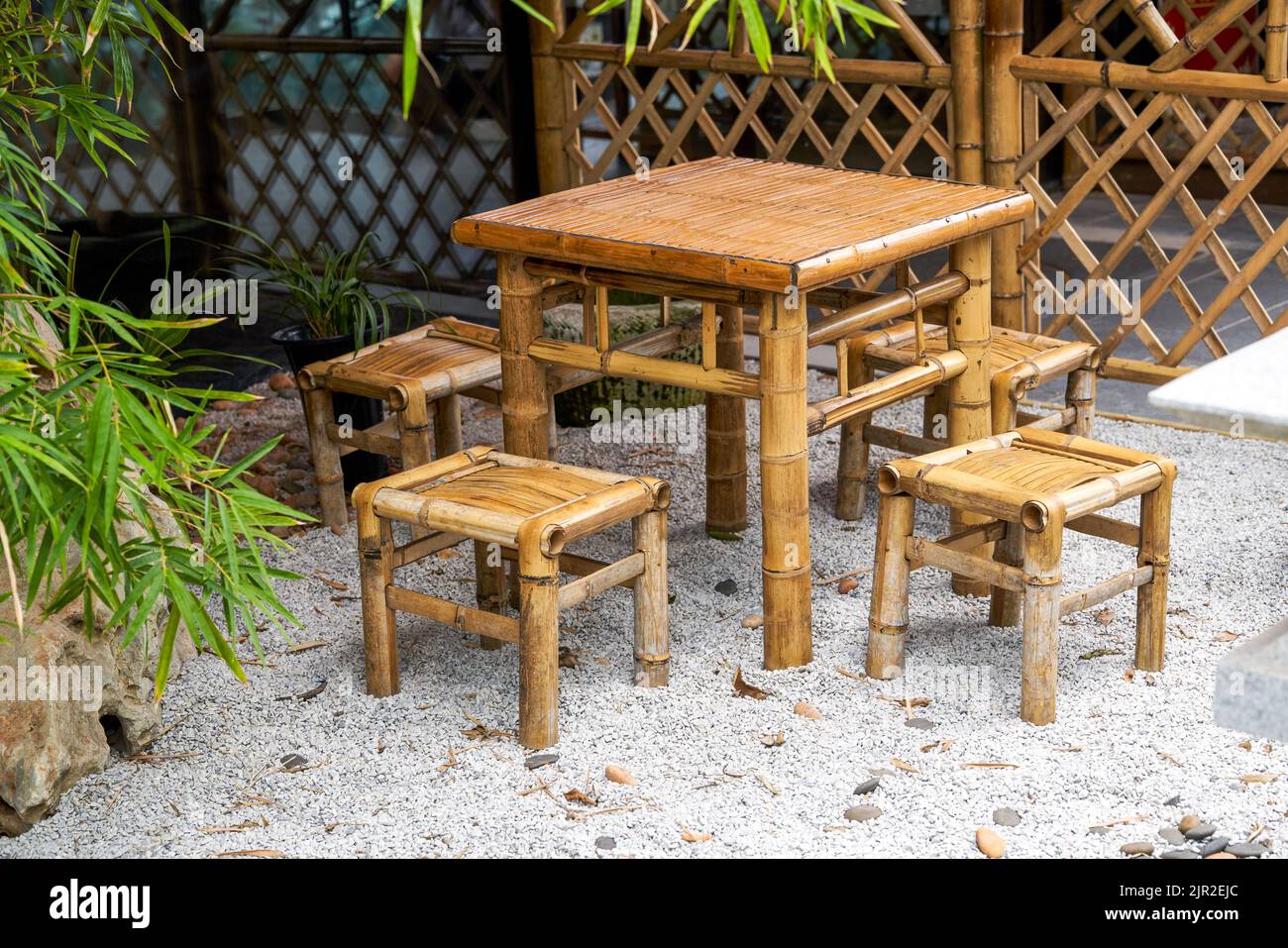 Bamboo chair table hotsell