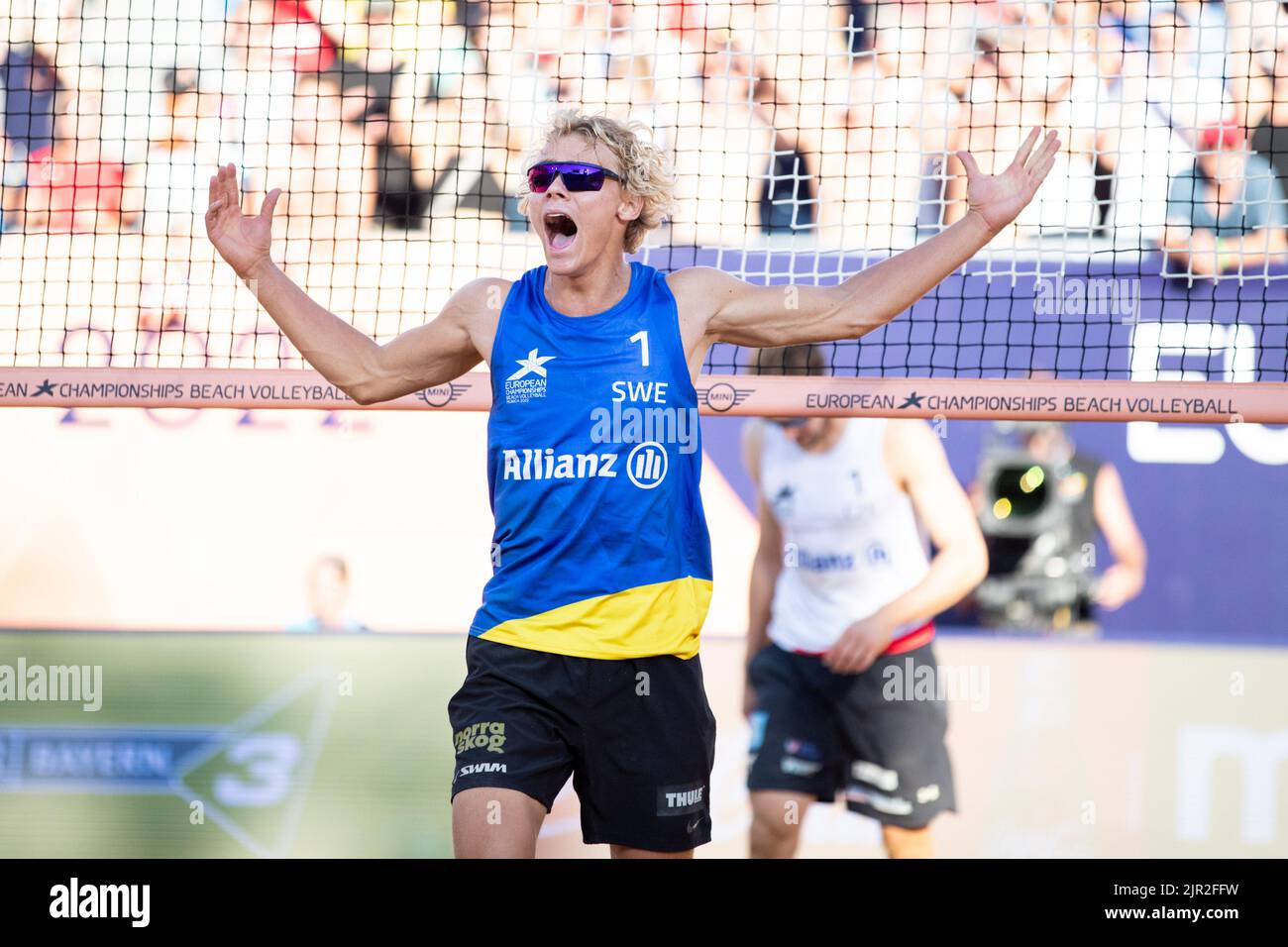 Munich, Germany. 21st Aug, 2022. David Ahman (1 Sweden) reacts to