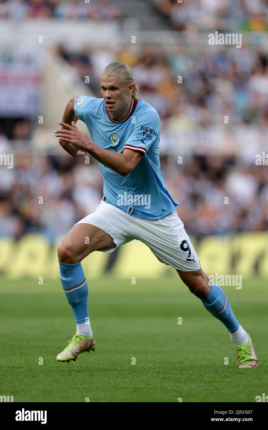 Newcastle, UK, 21/08/2022, ERLING HAALAND, MANCHESTER CITY FC, 2022Credit: Allstar Picture Library/ Alamy Live News Stock Photo