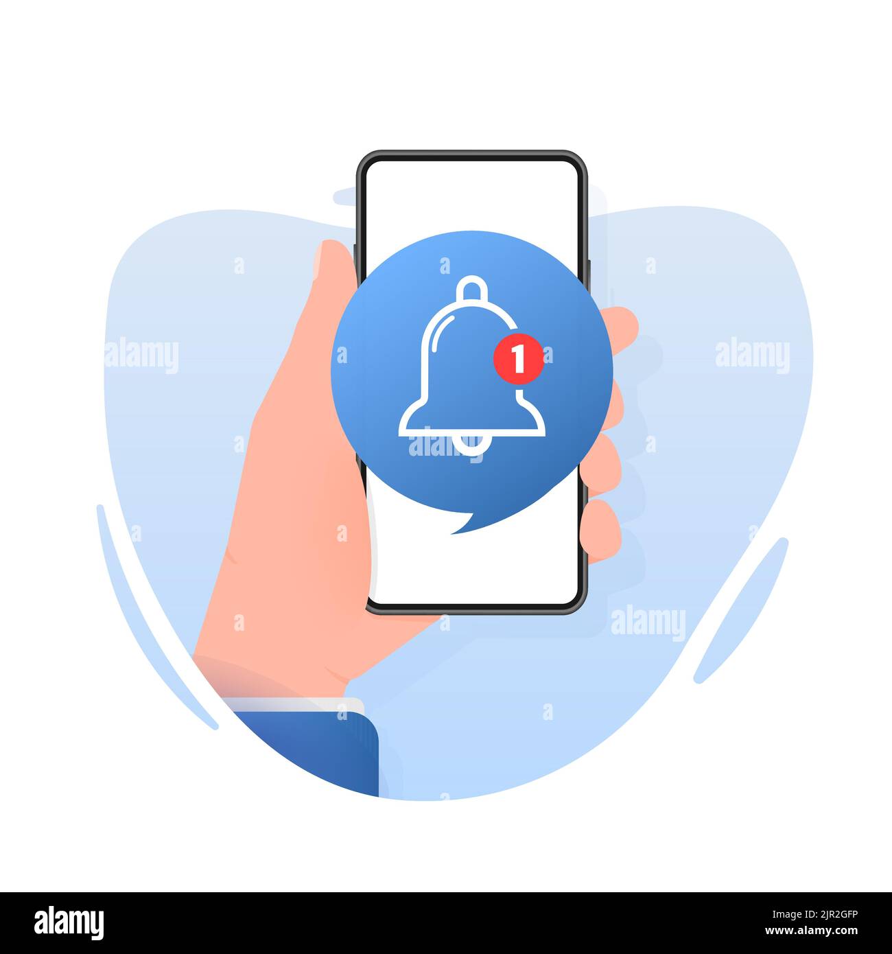 Email message smartphone. Message notification icon.Digital marketing concept Stock Vector