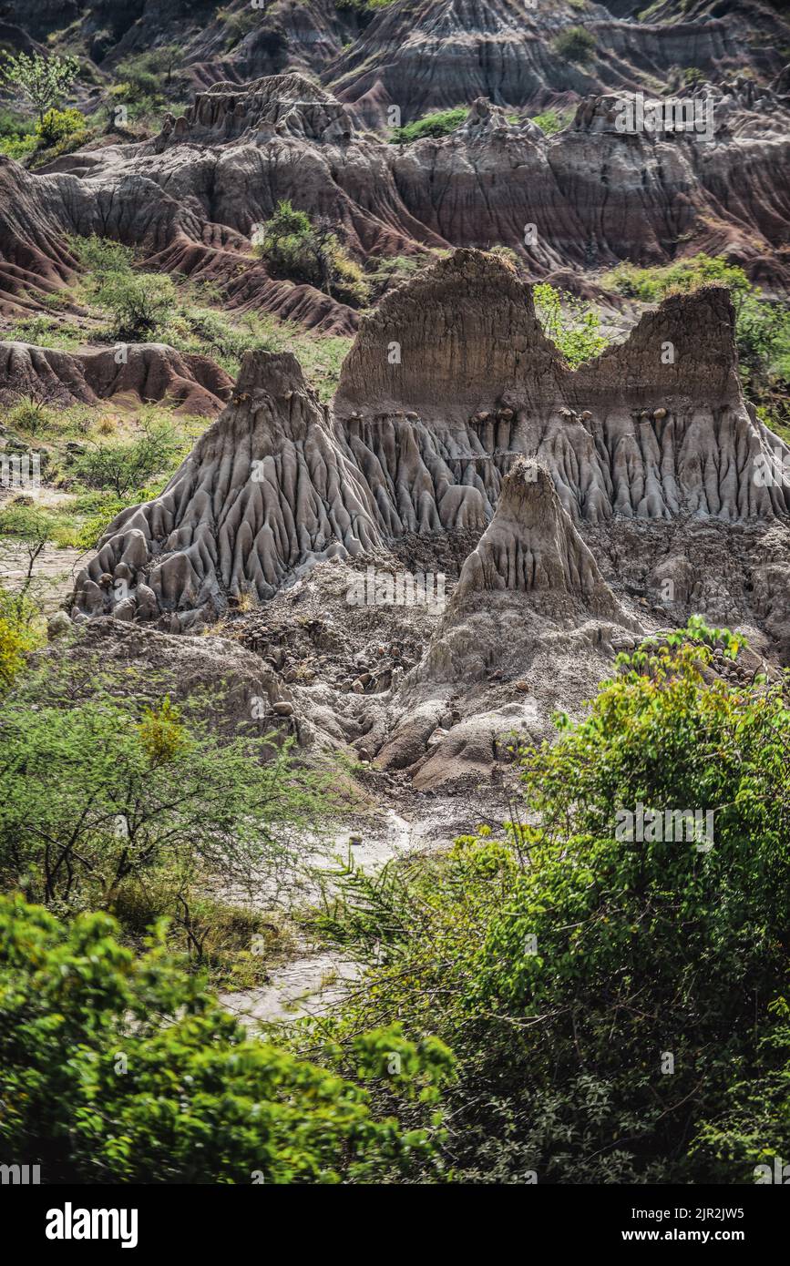 The Tatacoa Desert, located north of Huila Department in Colombia Stock Photo