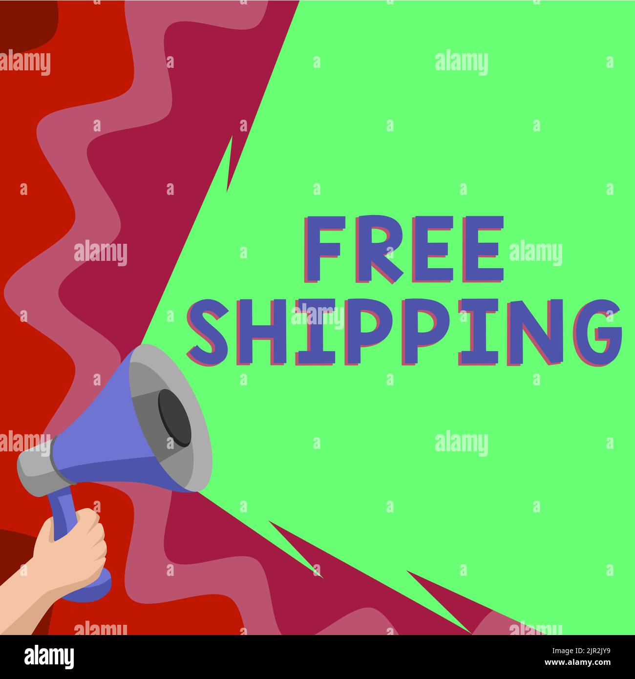 Hand writing sign Free Shipping. Business concept Freight Cargo ...