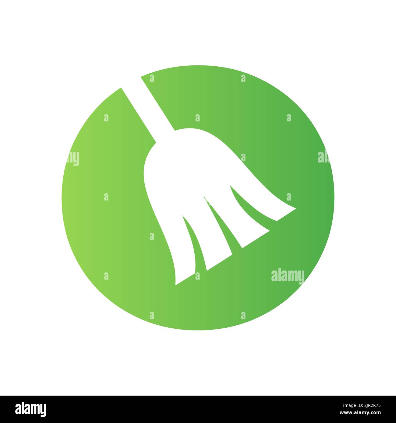 Letter O House Cleaning, Maid Logo Vector Template. Broom Logo Concept ...