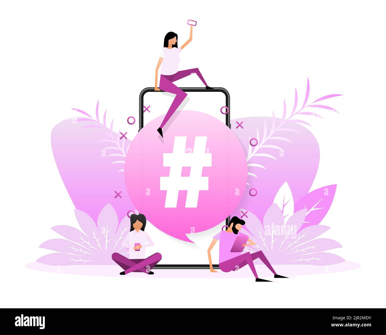 Hashtag people, great design for any purposes. Flat vector illustration