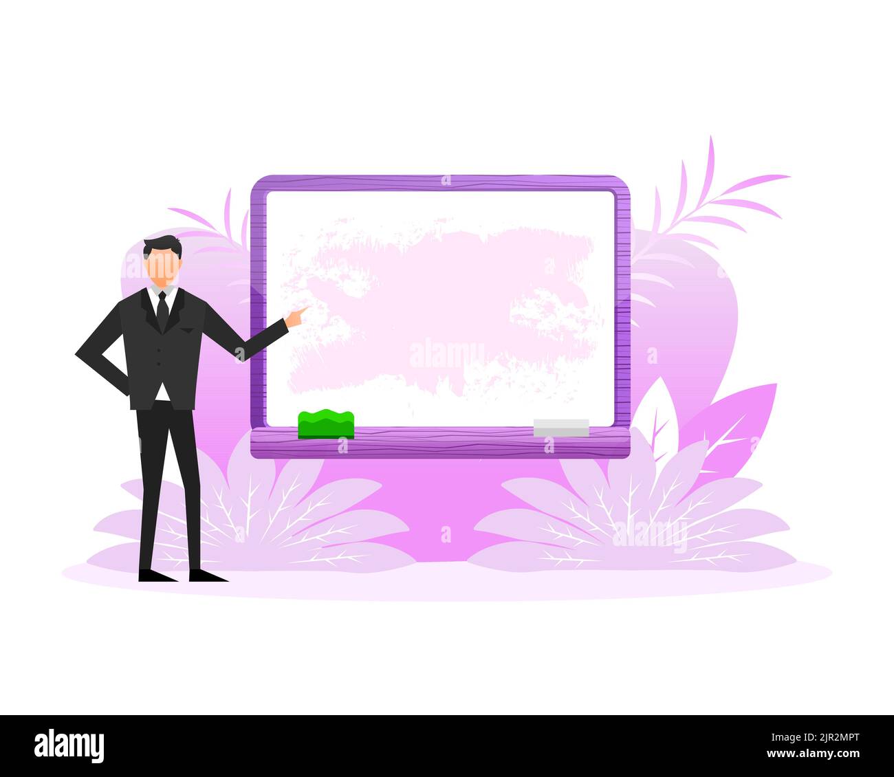 Flat web banner with education people. Flat vector illustration Stock ...