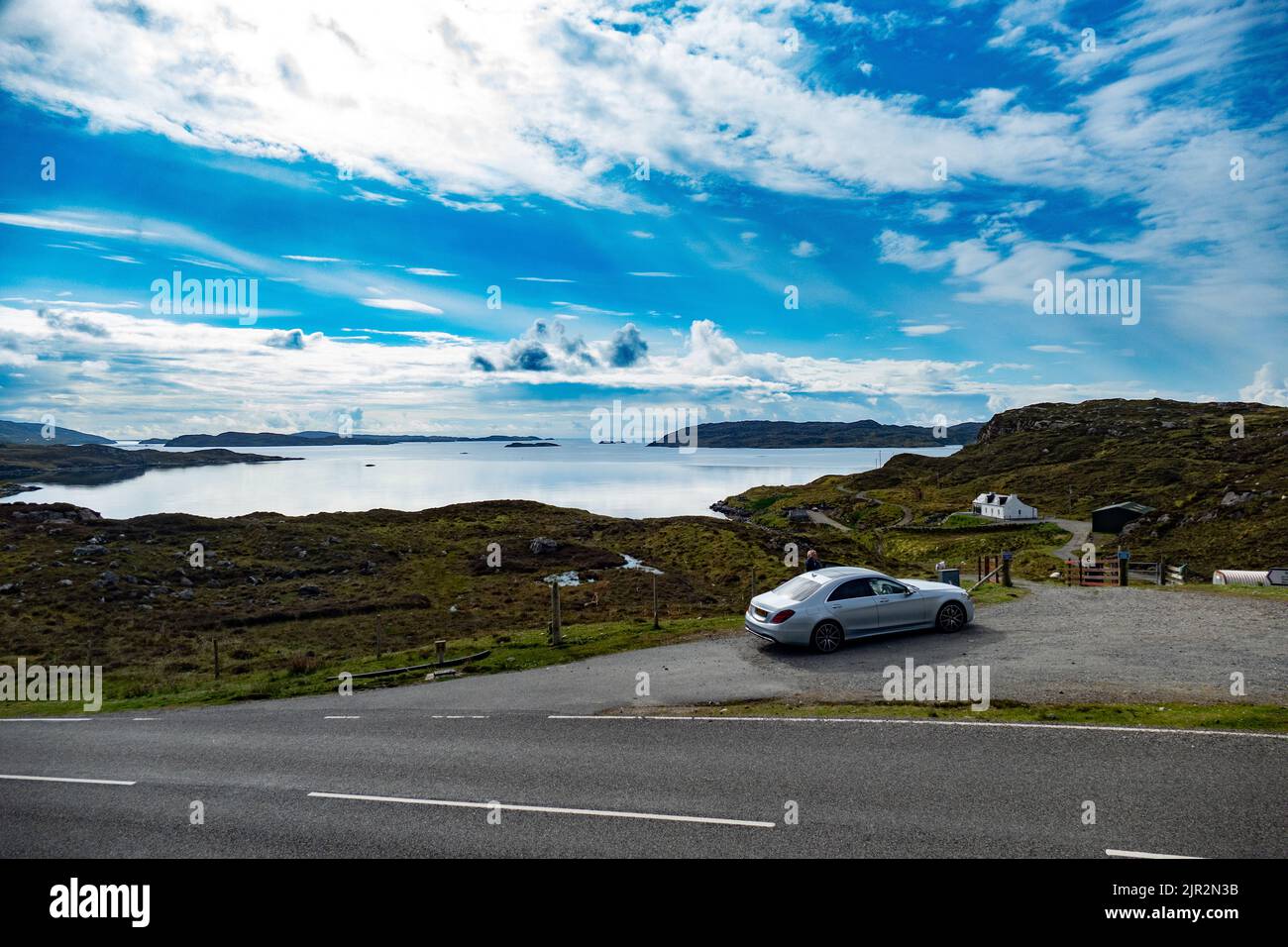 Touring Harris by Car Stock Photo