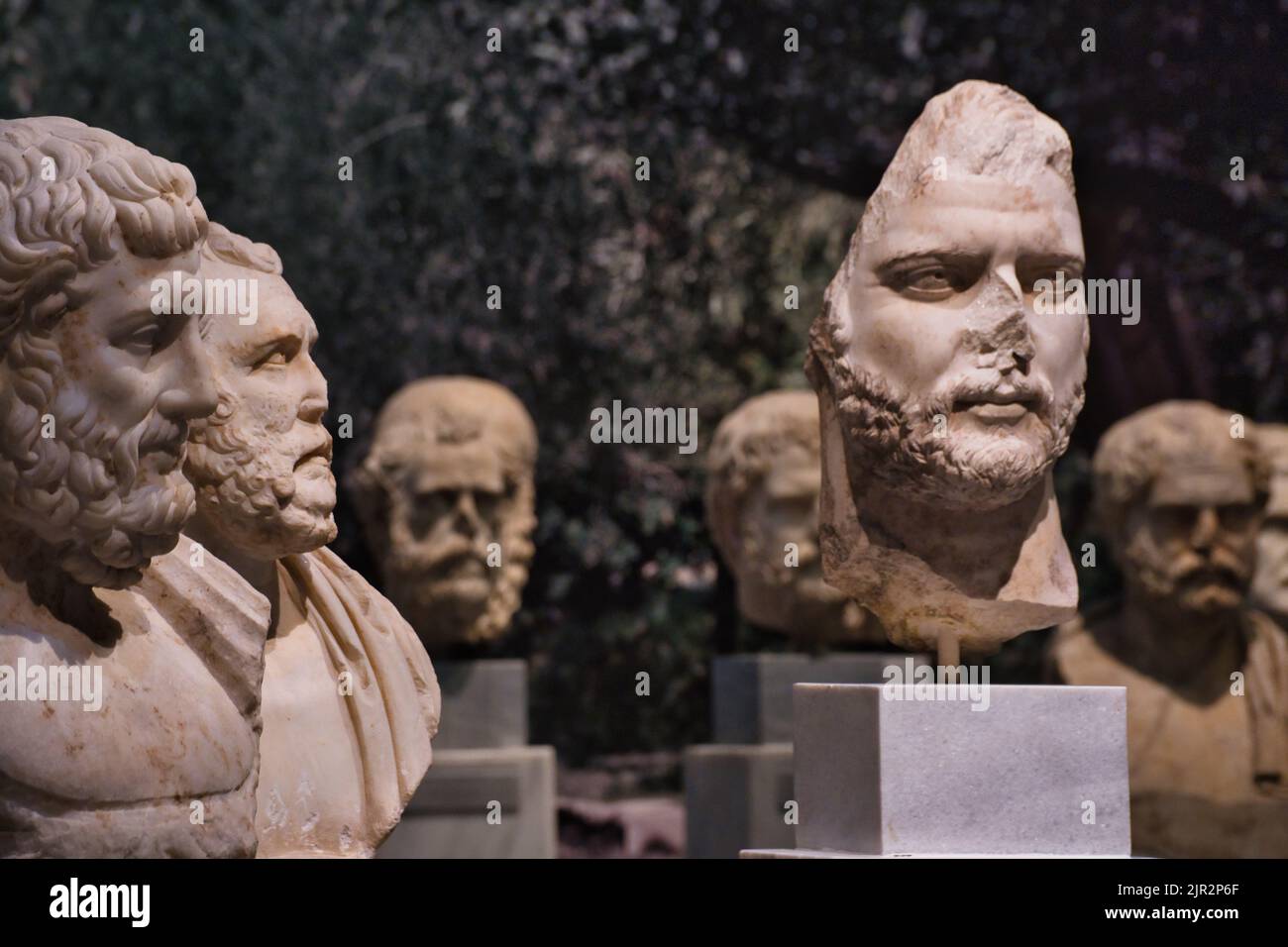 Marble Busts Of The Emperor Hadrian And Important Greek Citizen Of His ...