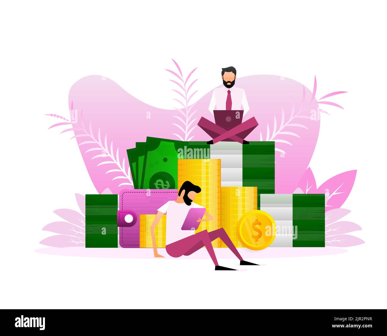 Finance money people, great design for any purposes. Vector illustration Stock Vector