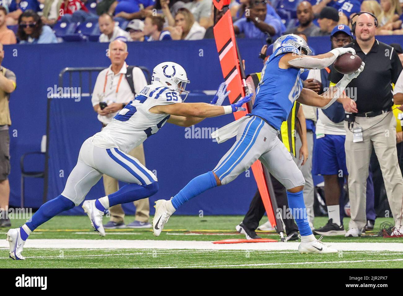Indianapolis, Indiana, USA. 20th Aug, 2022. Detroit Lions tight end