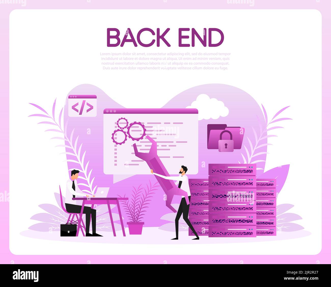 Back end code Stock Vector Images - Alamy