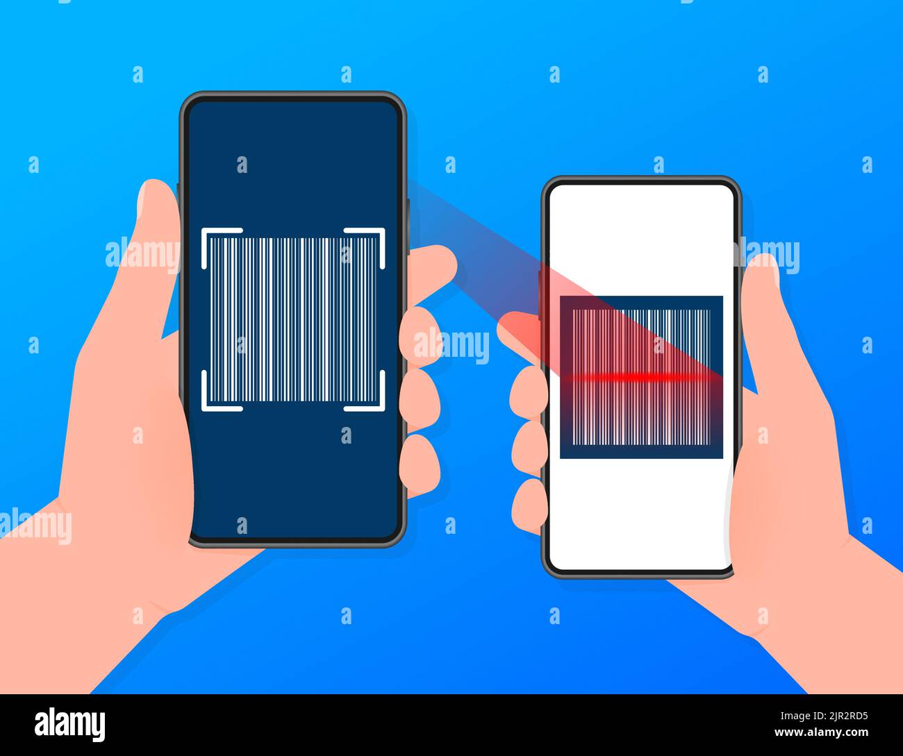 QR code scanning icon in smartphone. Qr code for payment. Vector stock illustration. Stock Vector