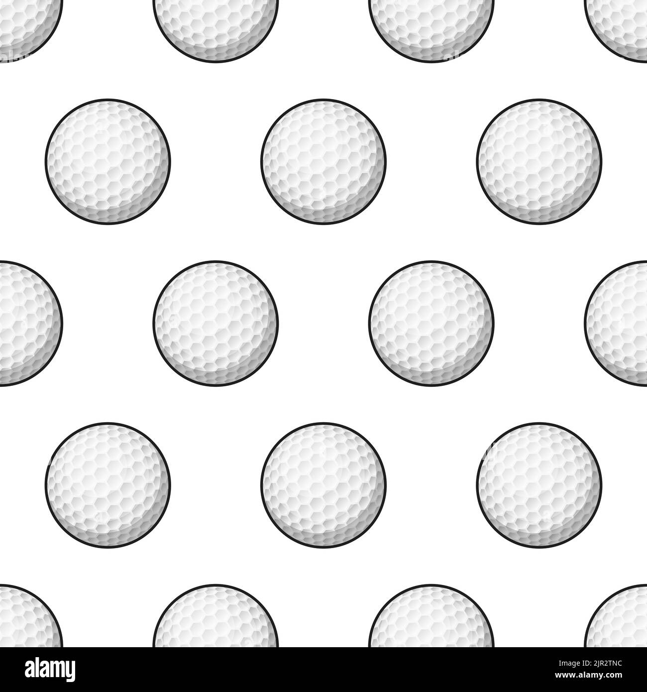 Golf ball. Sport game tournament. League team and fan club. Vector illustration Stock Vector