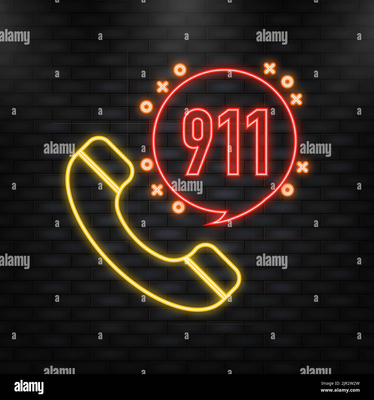 Emergency flat design. Vector illustration on white background. Stock Vector