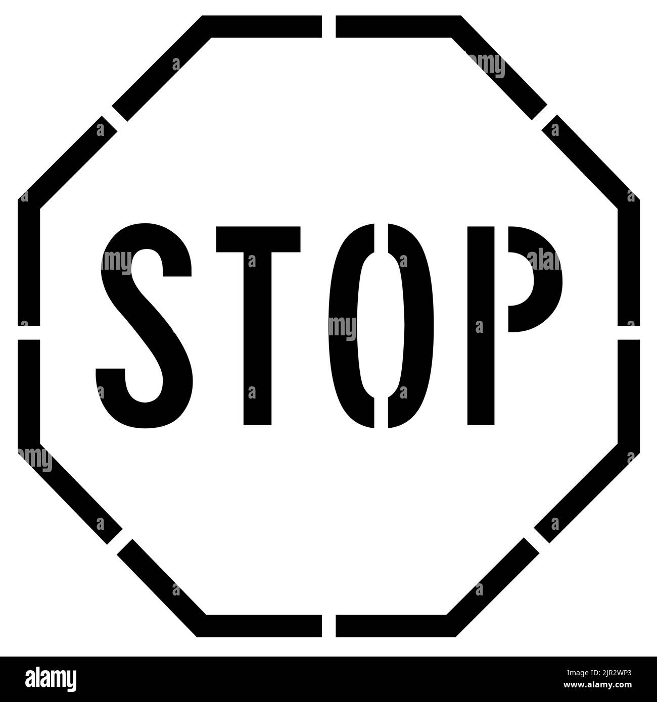 Stop Road Sign Pavement Stencil Template Stock Vector Image Art Alamy stop-road-sign-pavement-stencil-template-stock-vector-image-art-alamy