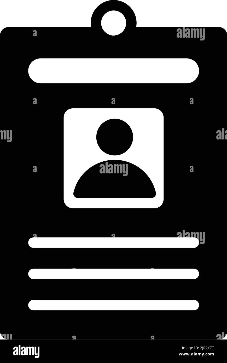 Card, id icon - Vector EPS file. Perfect use for print media, web, stock images, commercial use or any kind of design project. Stock Vector