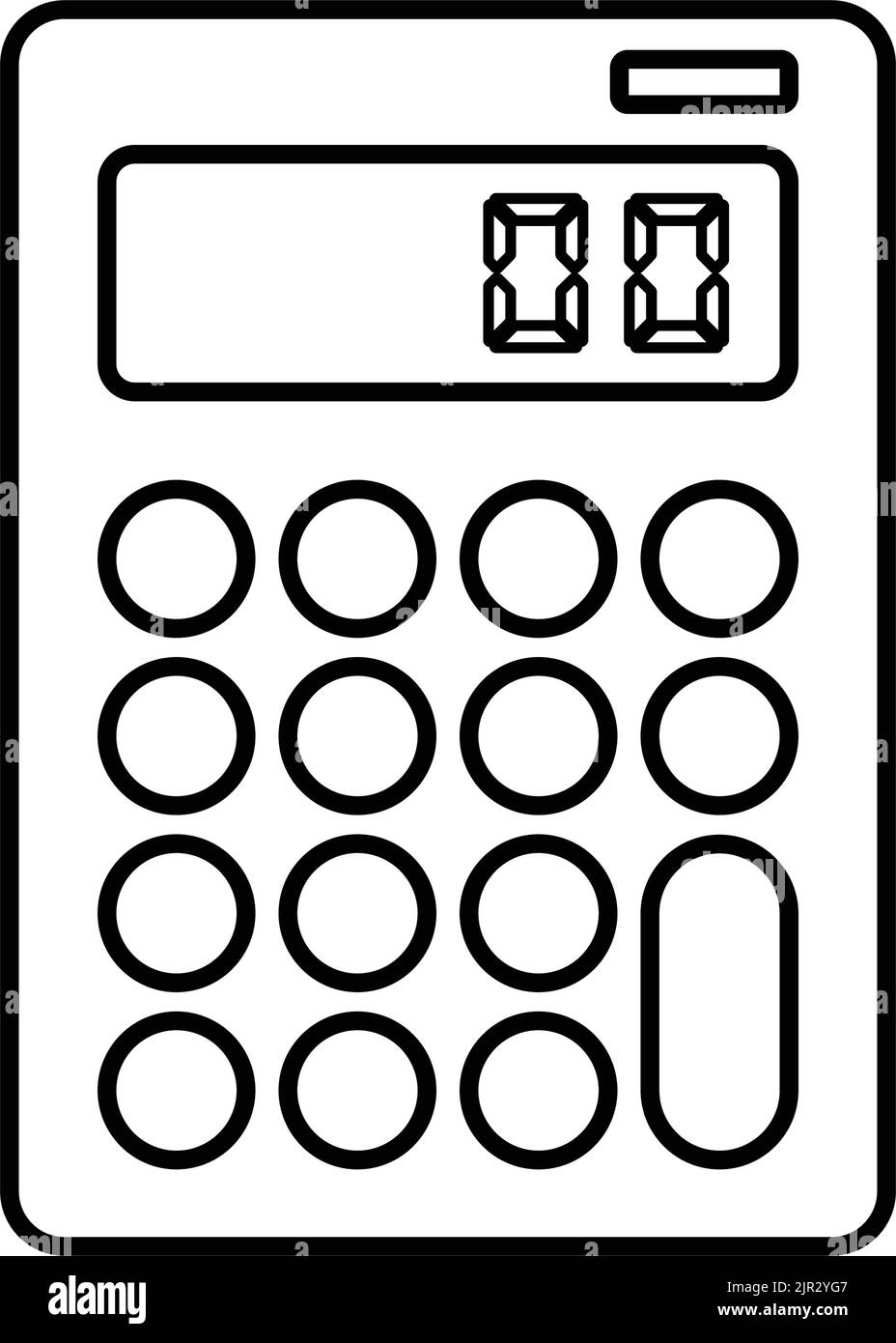 Calculator outline icon Black and White Stock Photos &amp; Images 