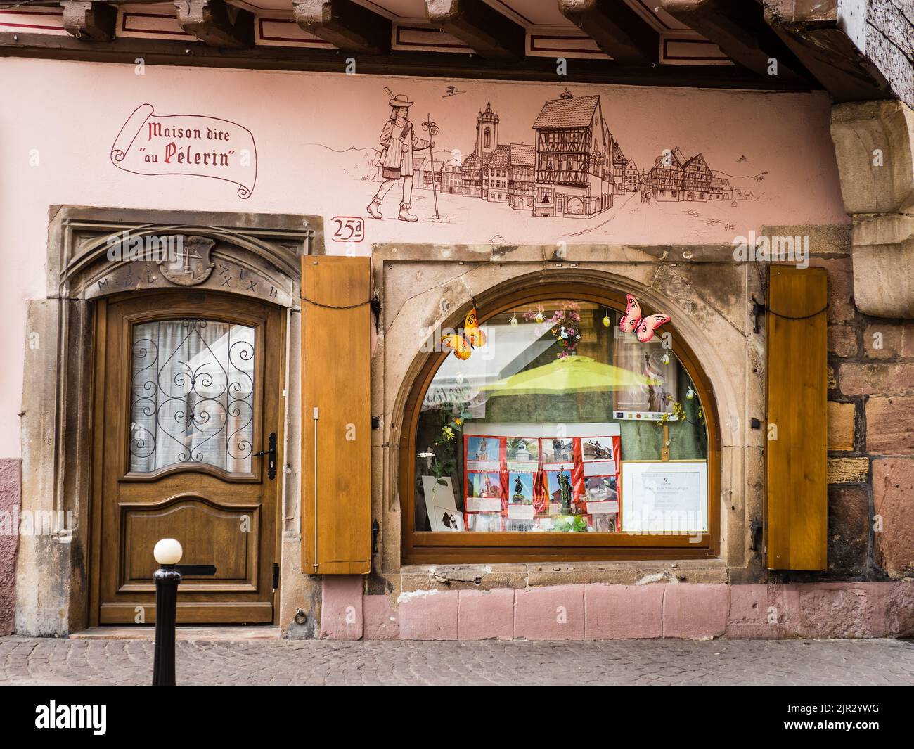 Shop windows, Old Town Colmar, France Stock Photo