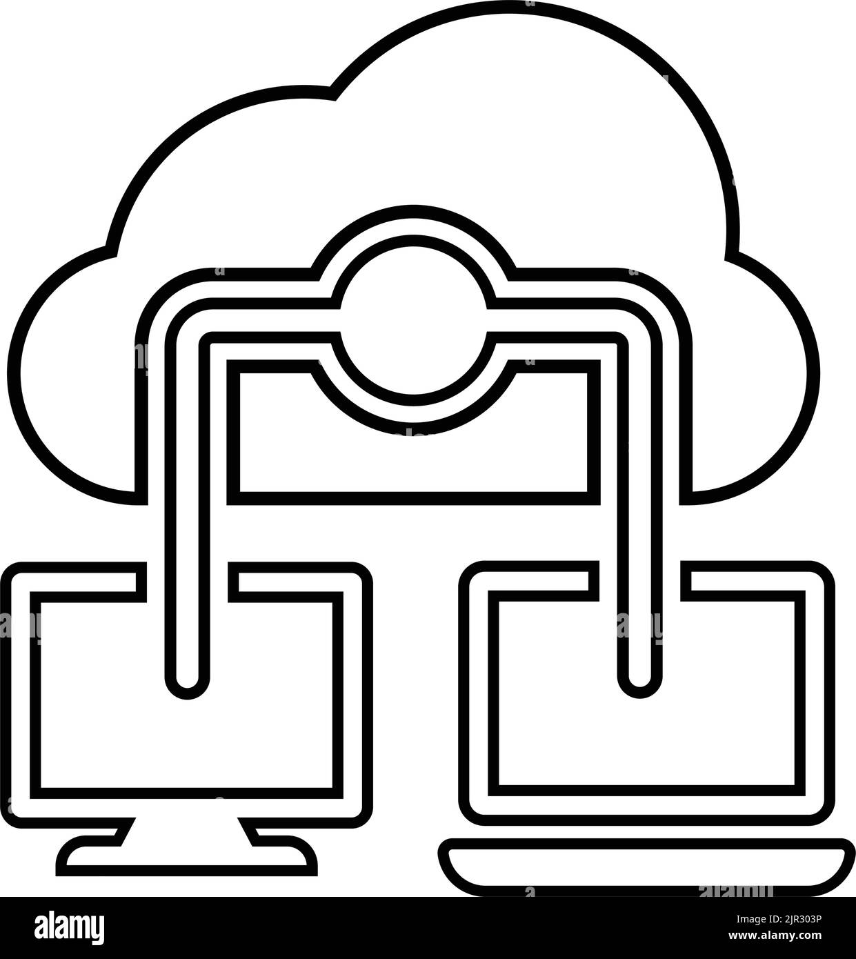 Cloud Computer Connection Icon Simple Editable Vector EPS File cloud-computer-connection-icon-simple-editable-vector-eps-file