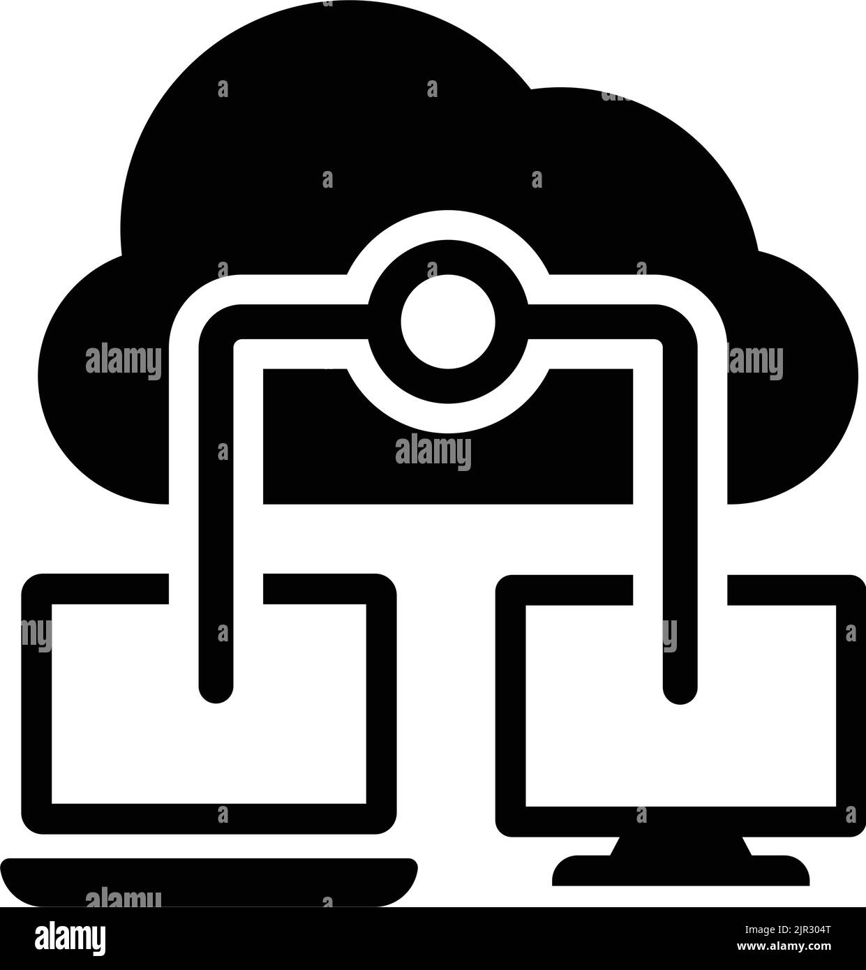Cloud Computer Connection Icon Simple Editable Vector EPS File cloud-computer-connection-icon-simple-editable-vector-eps-file