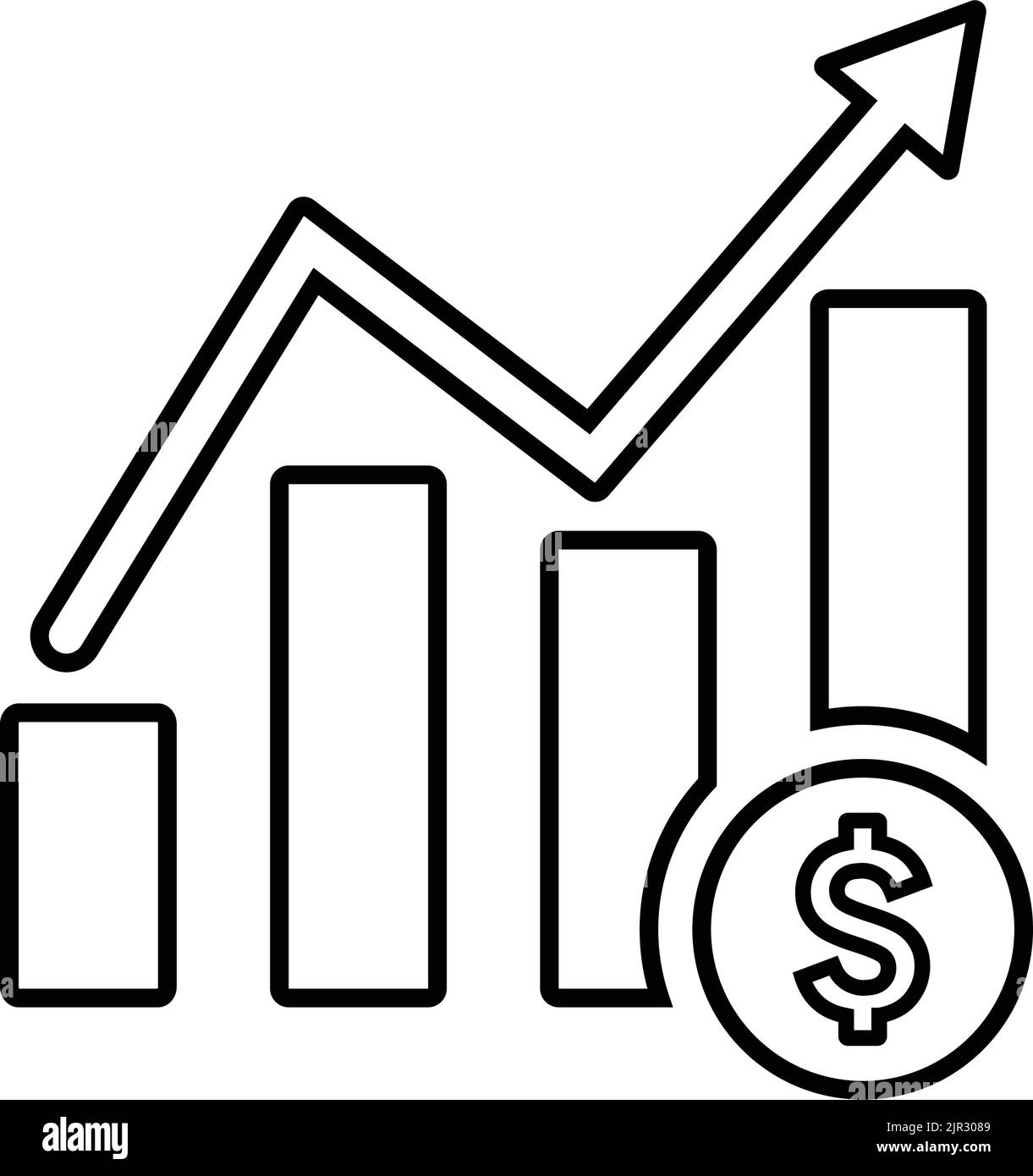 Chart, growth, business icon - Vector EPS file. Perfect use for print