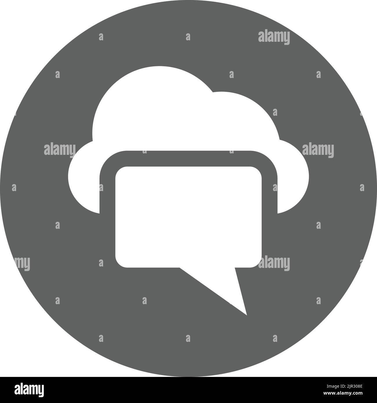 Cloud, coming message icon - Simple editable vector EPS file Stock ...