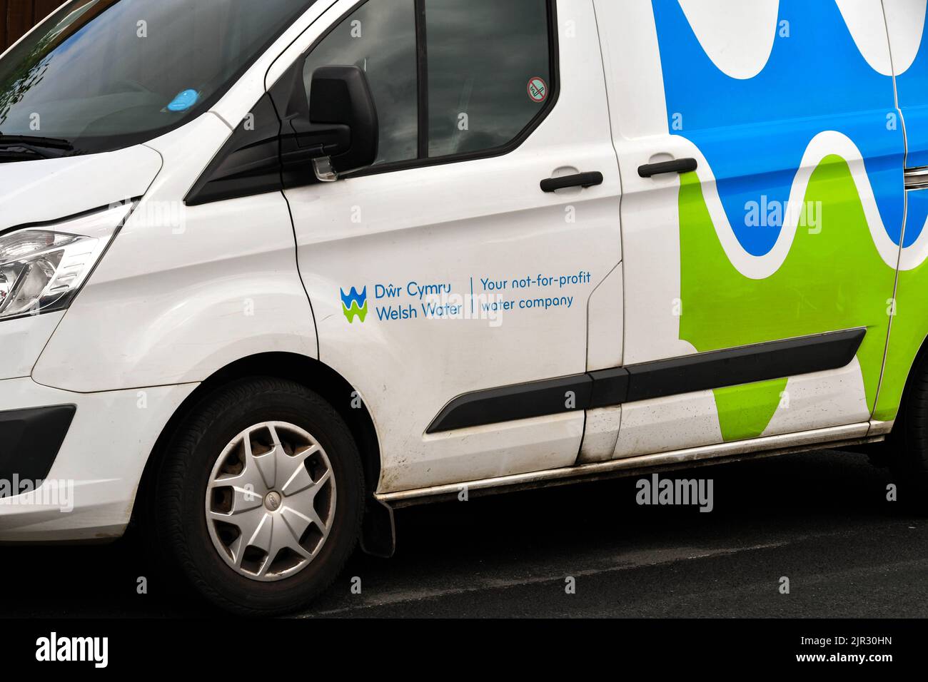 Pontypridd, Wales - August 2022: Van used by not for profit water company Welsh Water Stock Photo