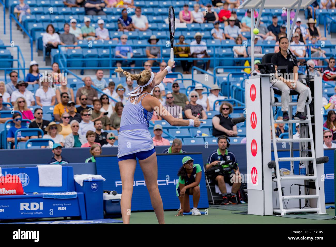 Mason, Ohio, USA. 21st Aug, 2022. Petra Kvitova (CZE) Indianapolis Coltsthe championship of the Western and Southern Open at the Lindner Family Tennis Center, Mason, Oh. (Credit Image: © Scott Stuart/ZUMA Press Wire) Stock Photo