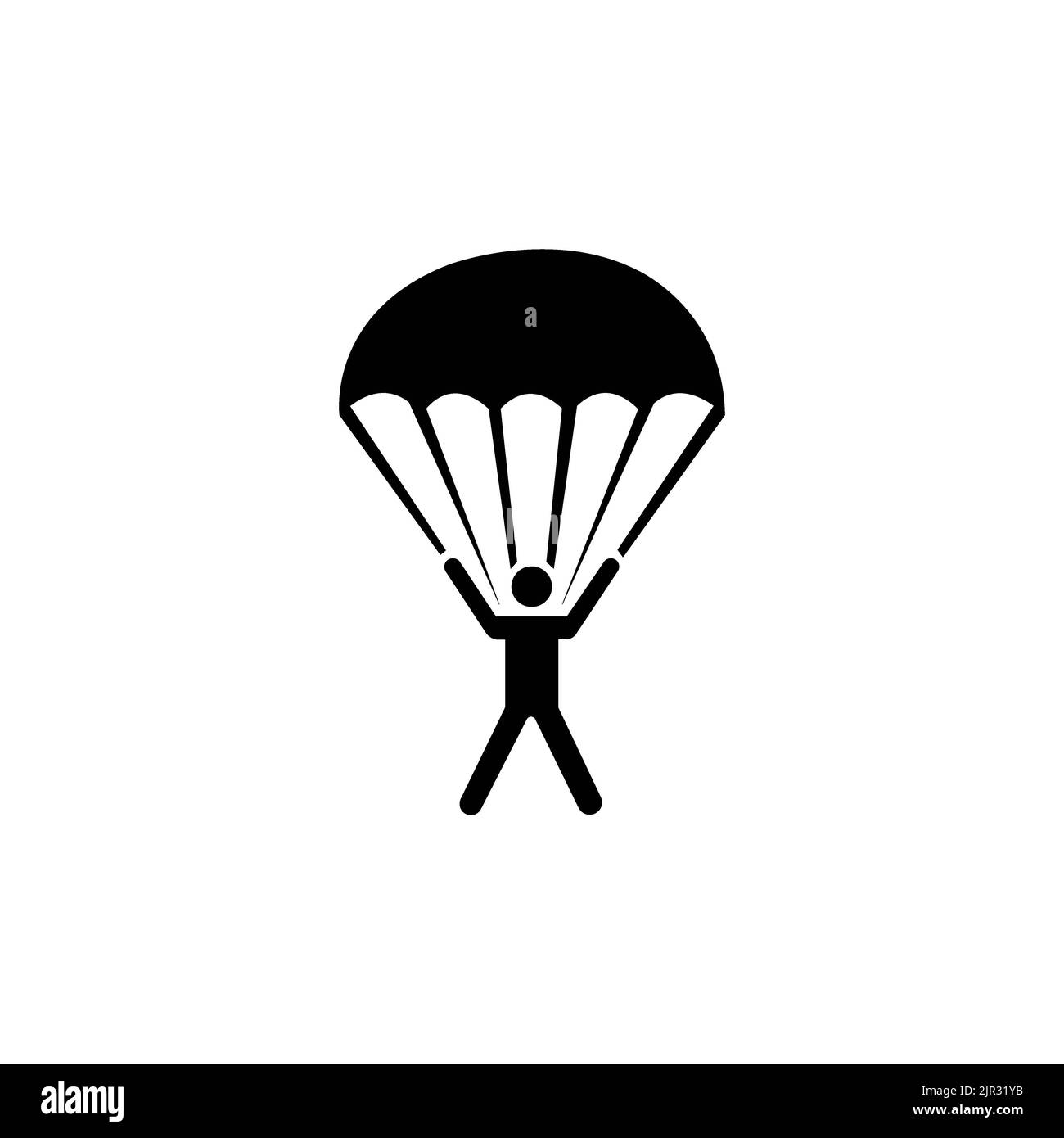 parachute icon logo vector design template Stock Photo