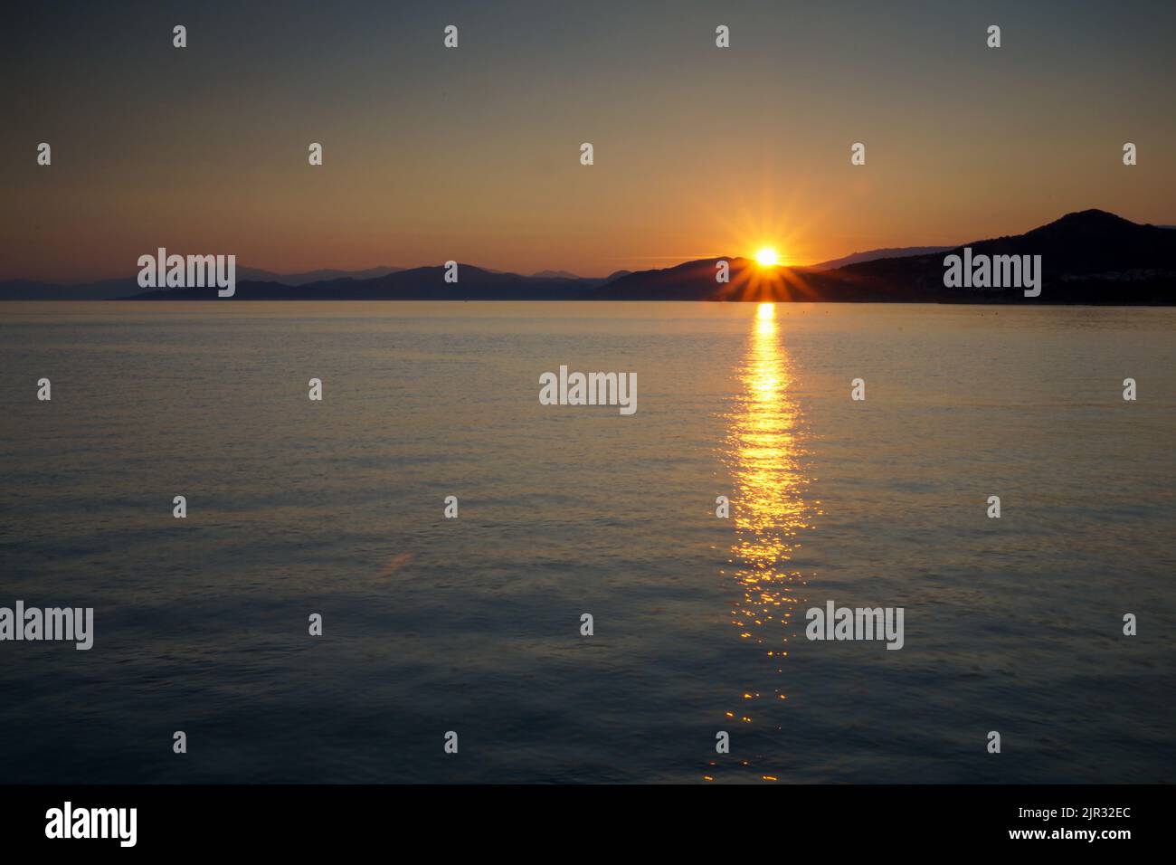 Sonnenaufgang auf Korsika Stock Photo