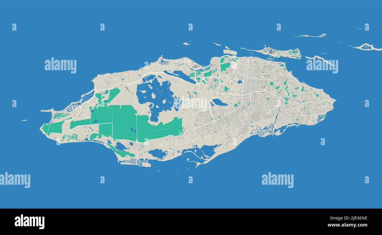 Nassau vector map. Detailed map of Nassau city administrative area. Cityscape panorama. Royalty free vector illustration. Road map with highways, rive Stock Vector