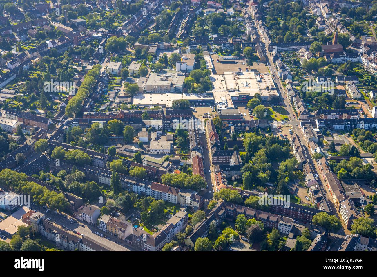 Aerial view, The Schladviertel with the furniture store XXXLutz Rück