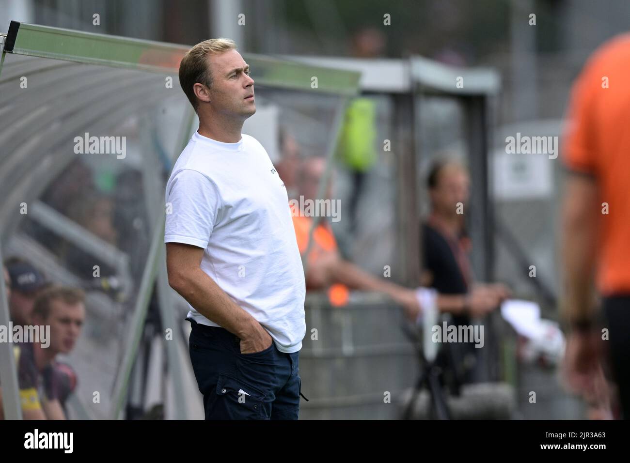 RSCA Futures head coach Robin Veldman pictured during a soccer match  between RSC Anderlecht Futures