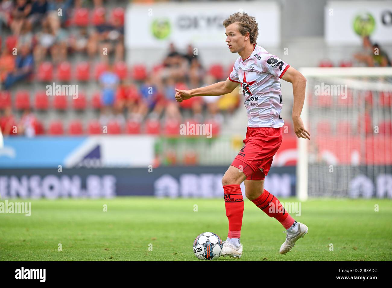 Waregem, Belgium, 21/08/2022, Essevee's Lukas Willen Pictured In Action ...