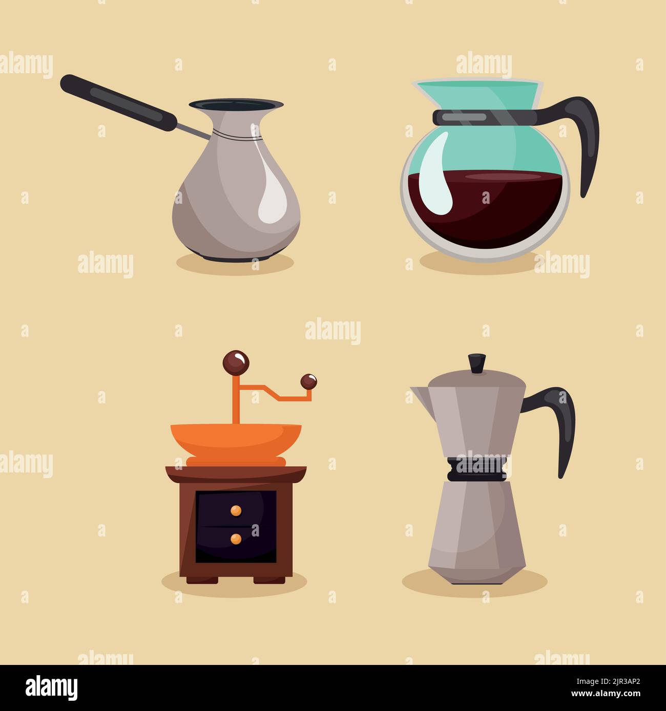 four coffee drink icons Stock Vector Image & Art - Alamy