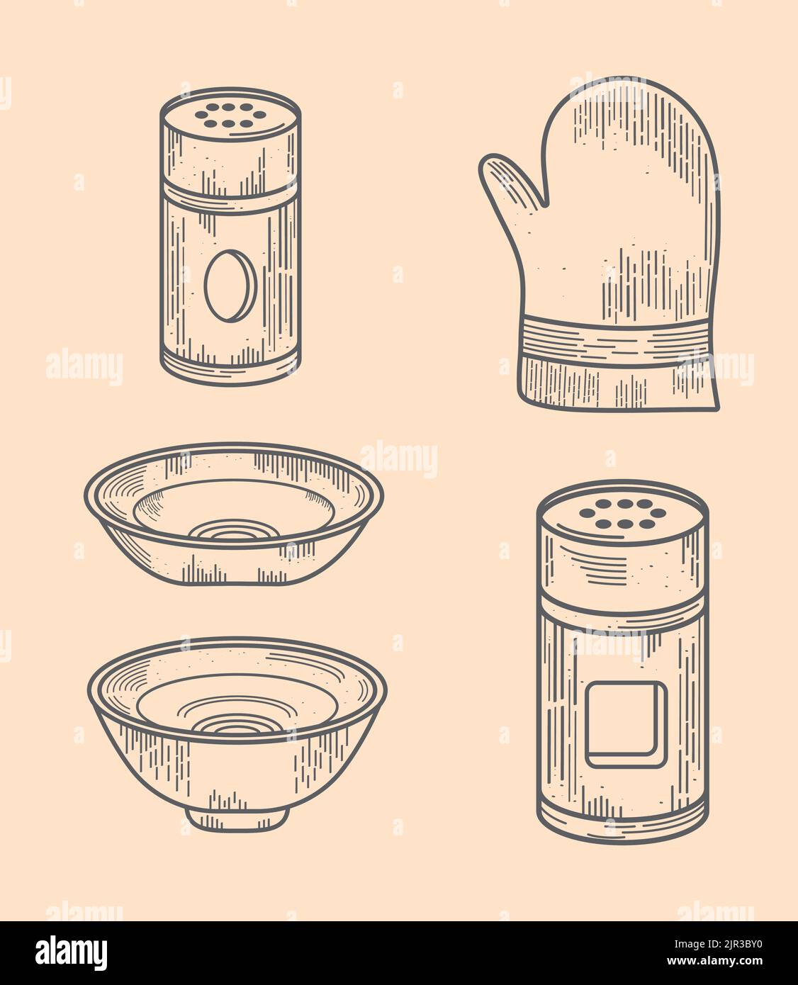 five kitchen equipment icons Stock Vector Image & Art - Alamy