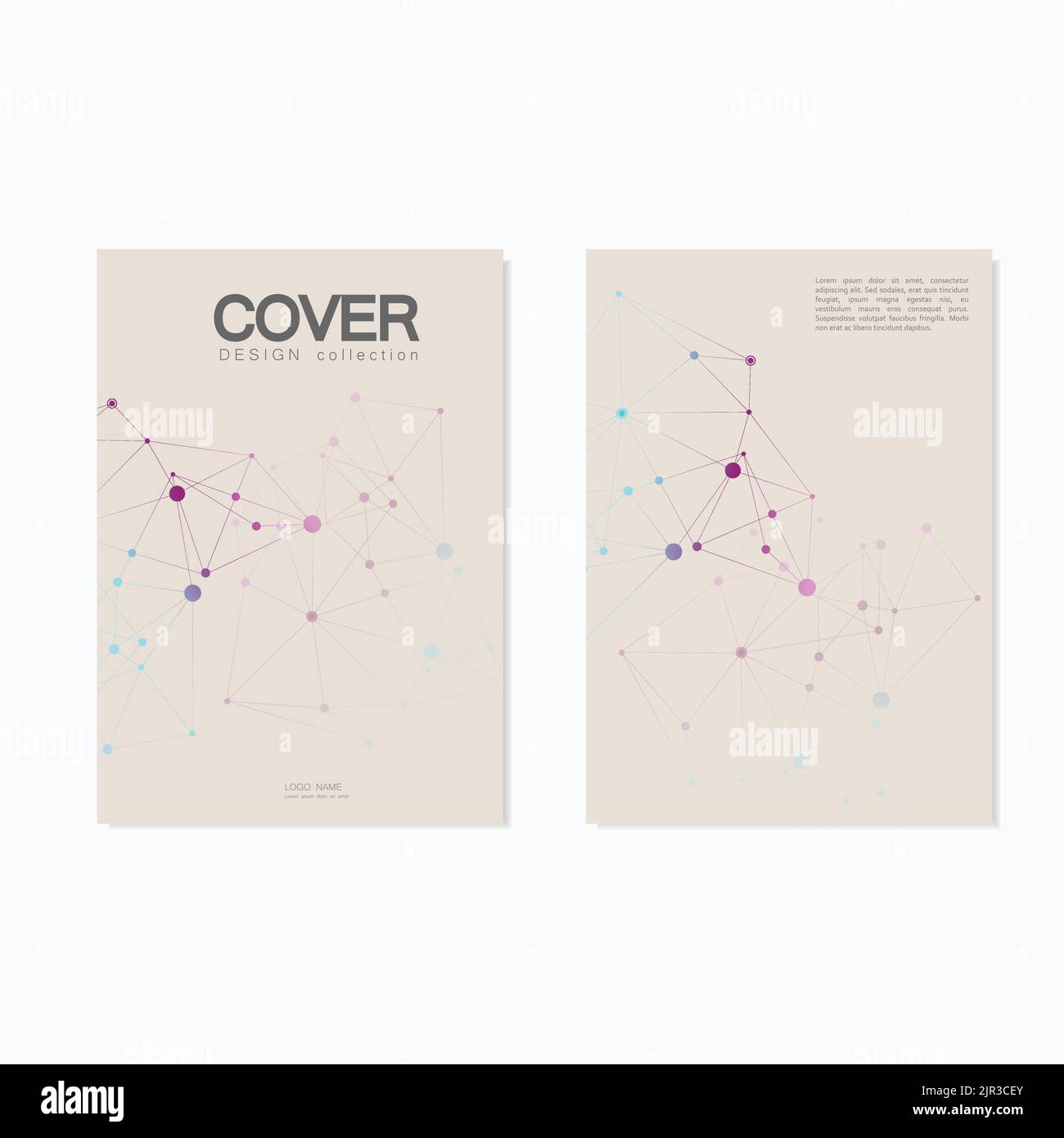 Vector cover templates brochure / Abstract connect and network background Stock Vector