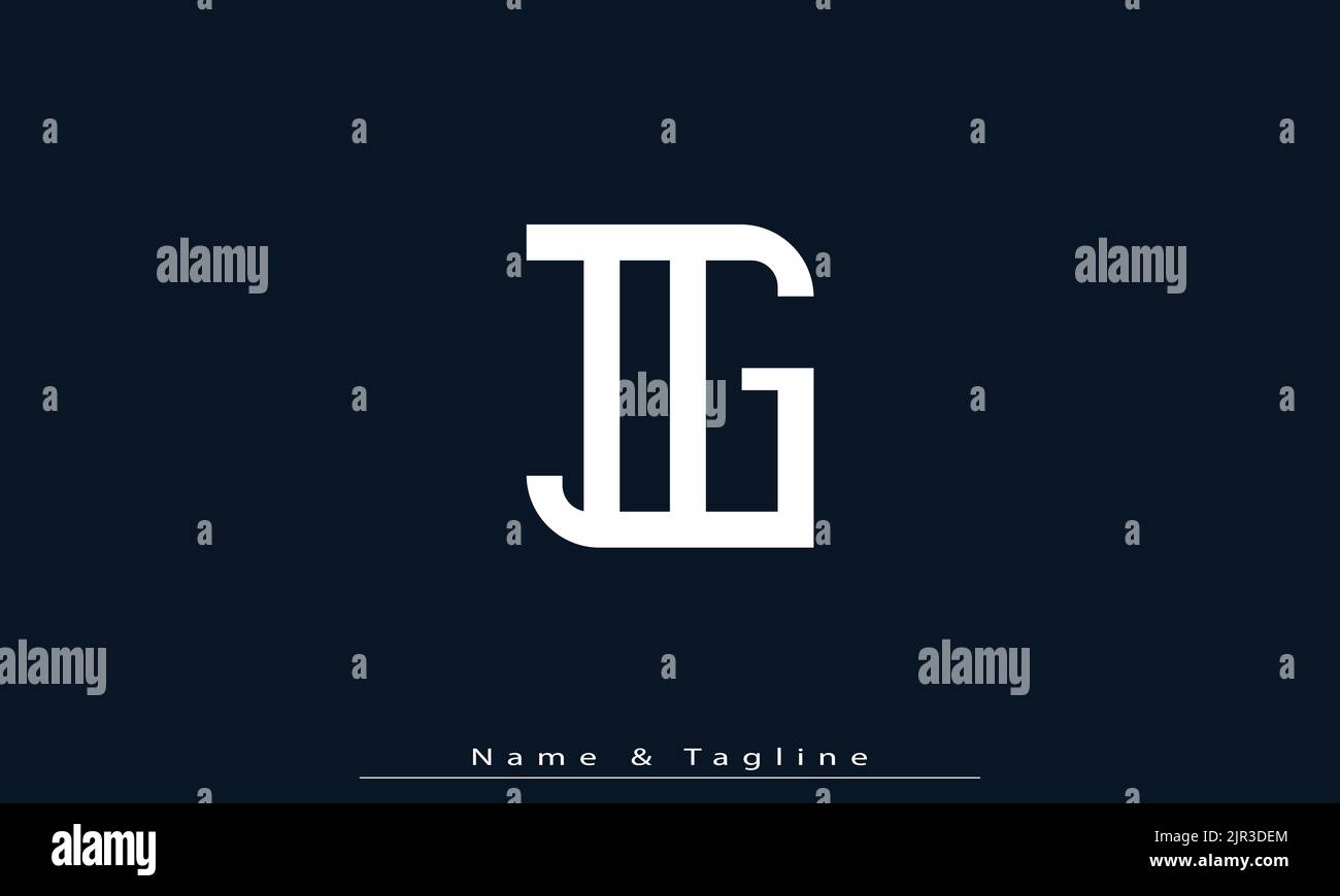 Alphabet letters Initials Monogram logo IG , GI Stock Vector
