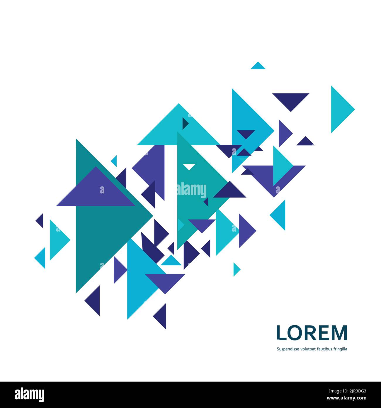 Abstract geometric background with modern overlapping triangles Stock