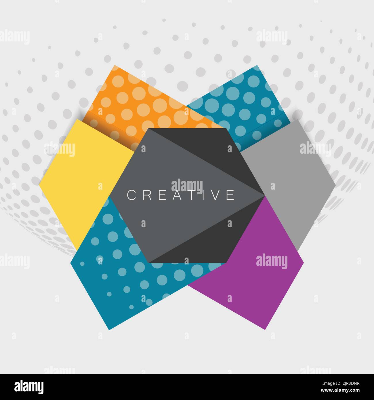 Vector abstract hexagonal background with halftone Stock Vector Image ...