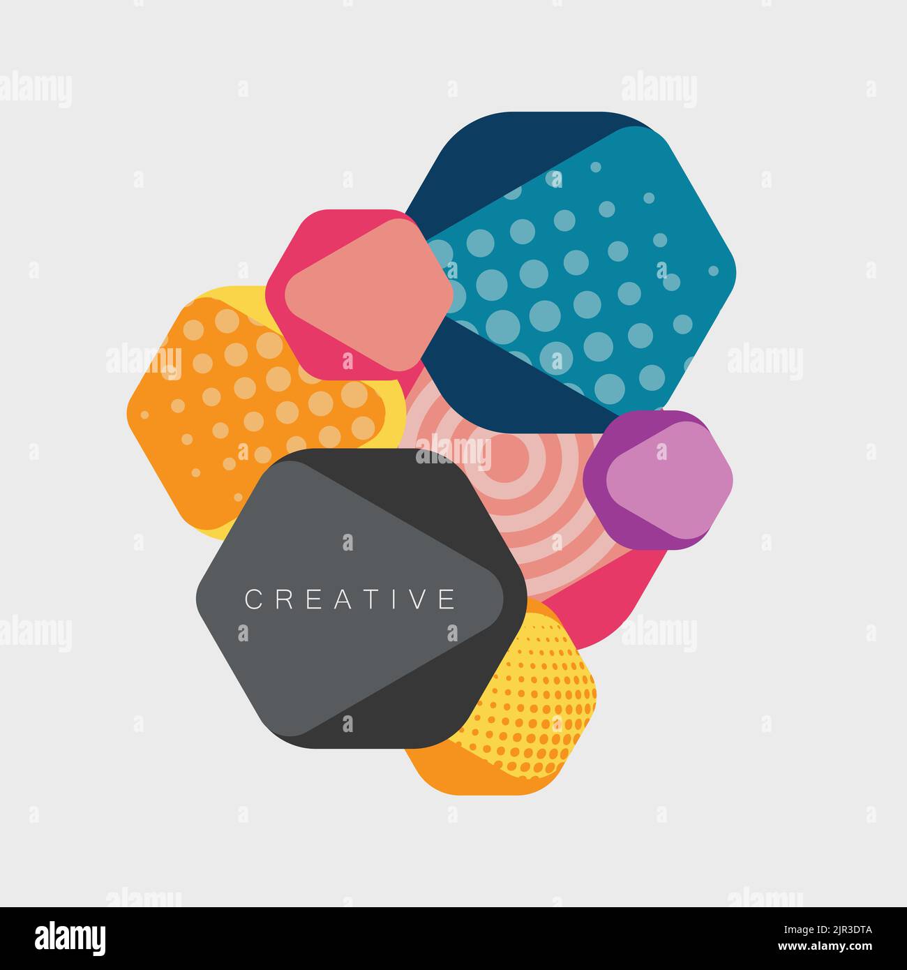 Vector abstract hexagonal background with halftone Stock Vector Image ...