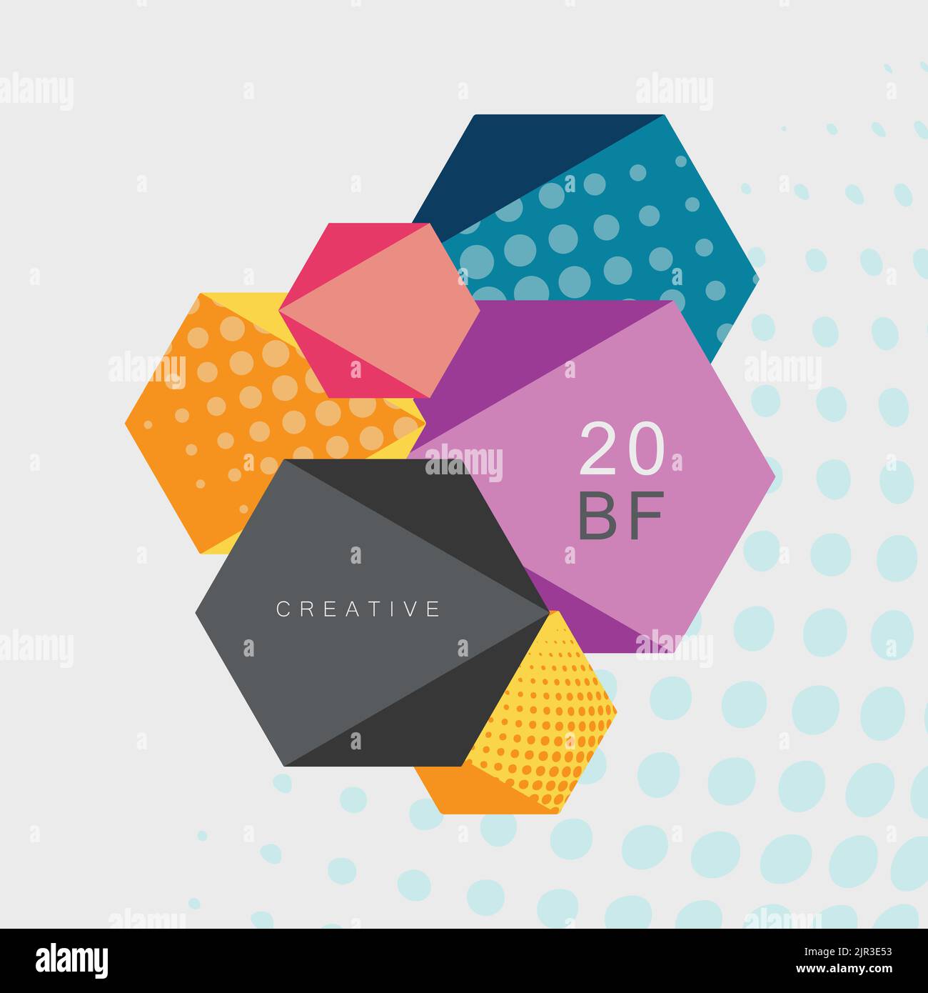 Vector abstract hexagonal background with halftone Stock Vector Image ...