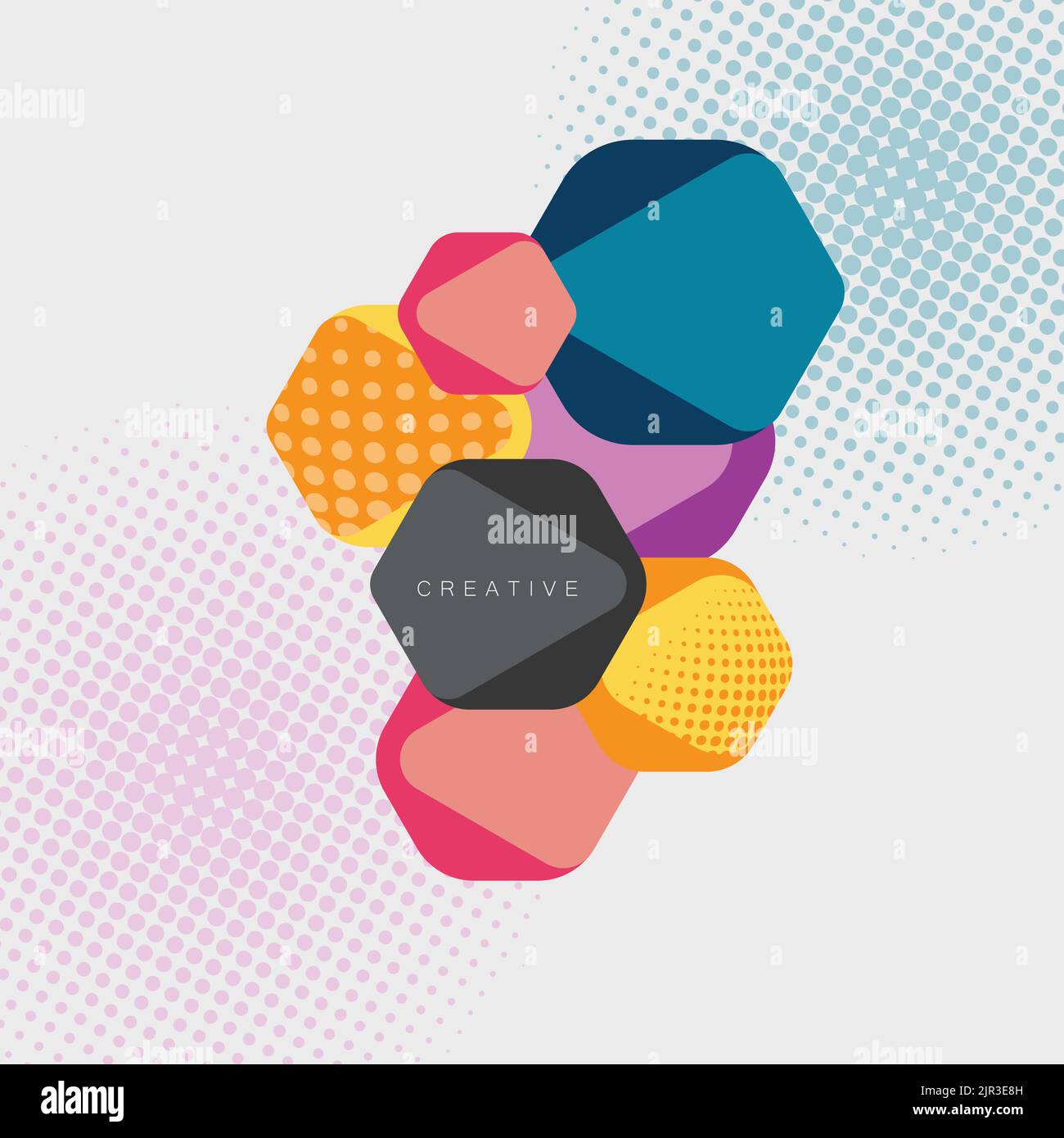 Vector abstract hexagonal background with halftone Stock Vector Image ...