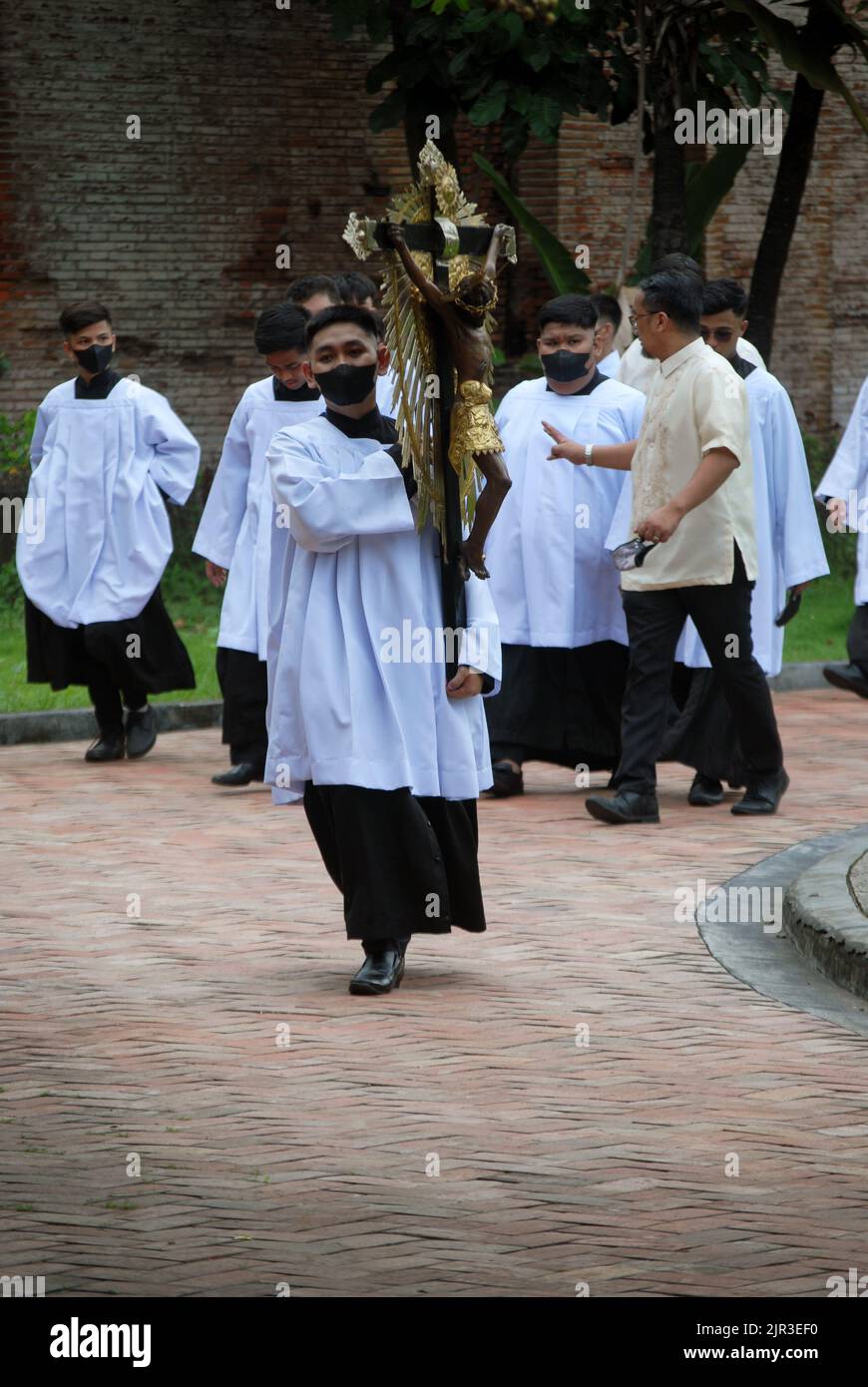 Religious Procession, Fort Santiago, Manila, Luzon, Philippines Stock