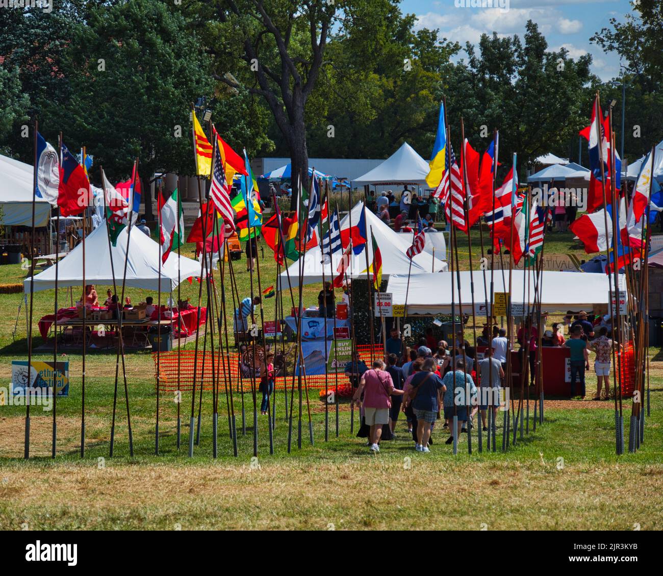 Kansas City Missouri - August 20, 2022 - Ethnic Enrichment Festival at Swope Park - Crowd Shot Stock Photo