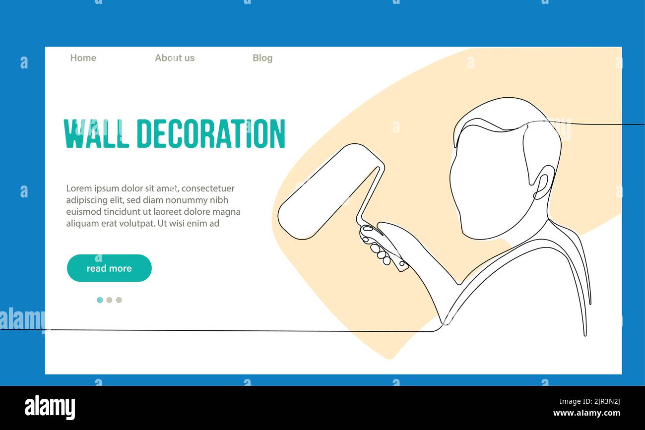 Home Repair Concept. site Landing Page. Repairmen Workers Are Making