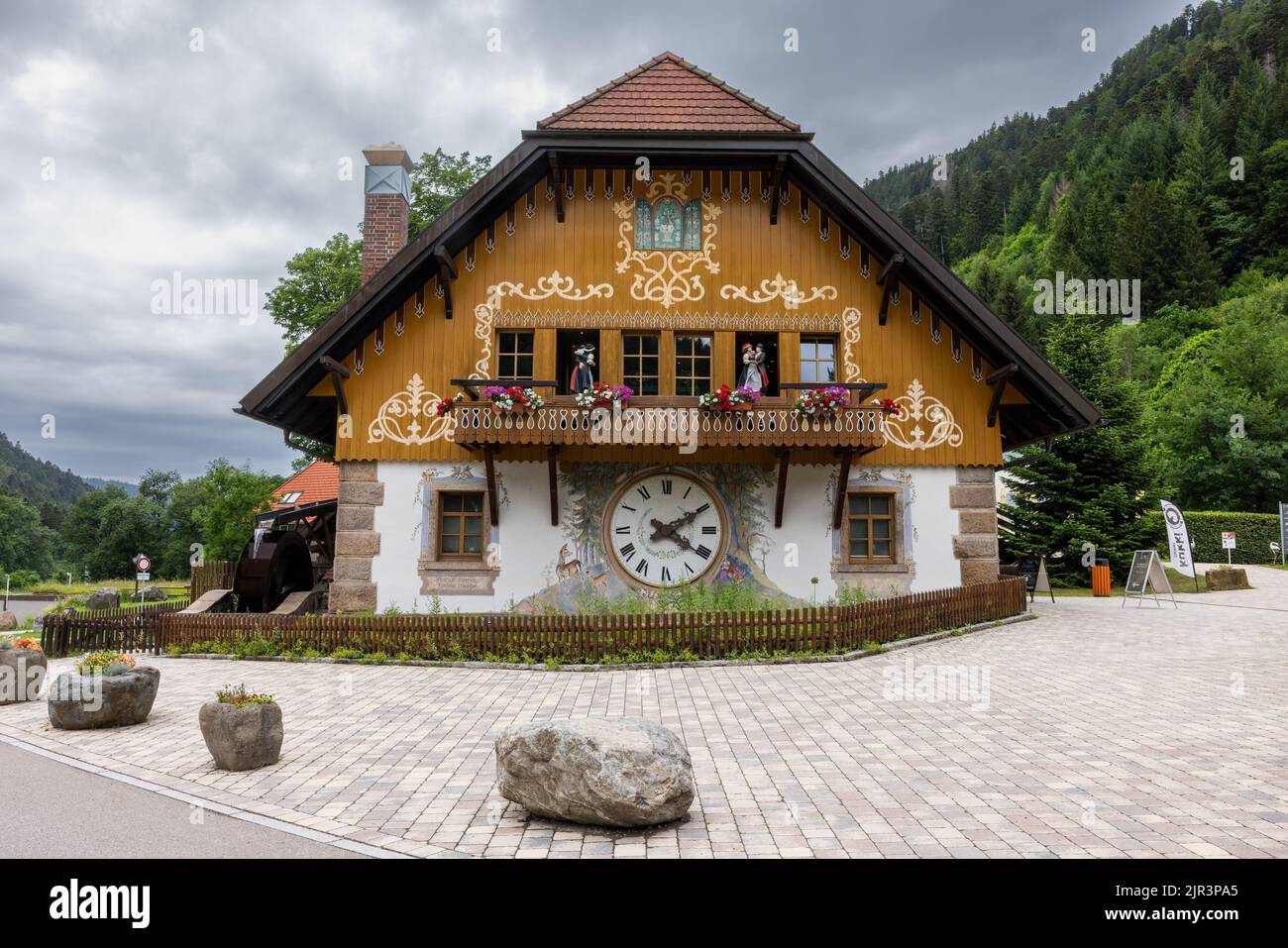 Giant cuckoo clock at the Hofgut Sternen Black Forest Village in
