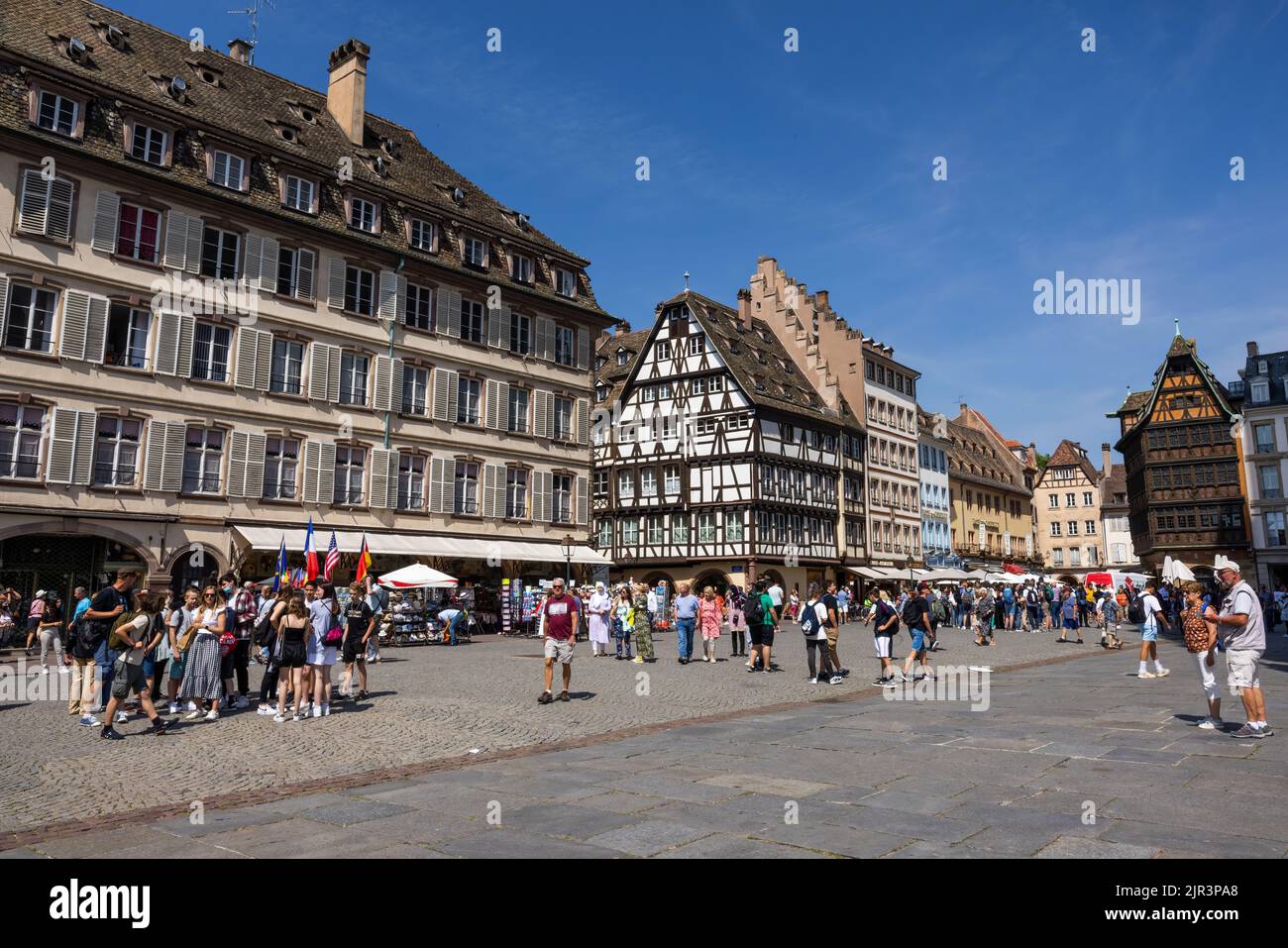 Place de la Cathedrale, Strasbourg, Alsace, France Stock Photo