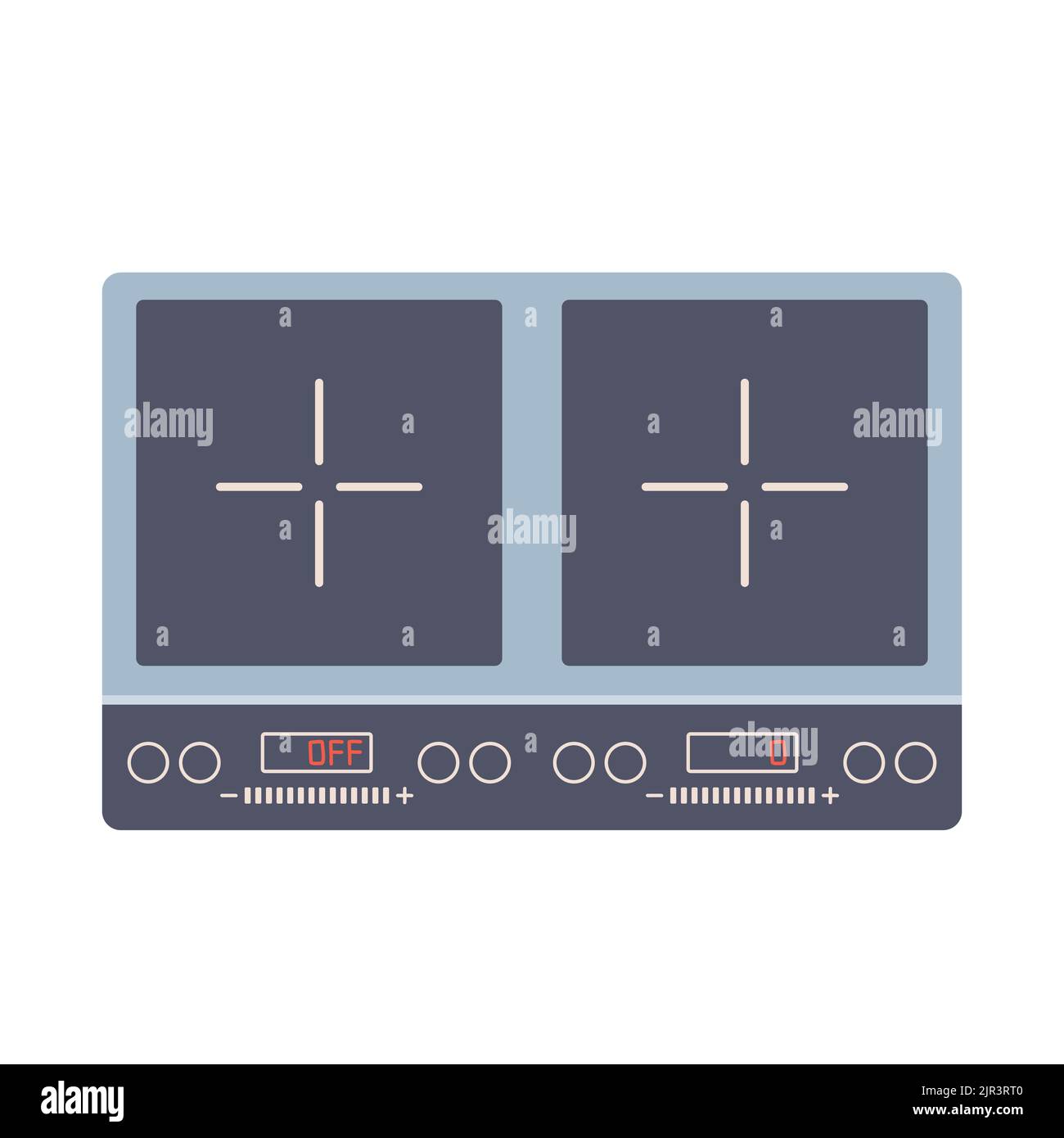 Induction stove cooker in flat design style vector Stock Vector Image