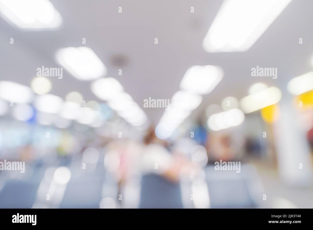 Abstract blur airport interior for background with space Stock Photo