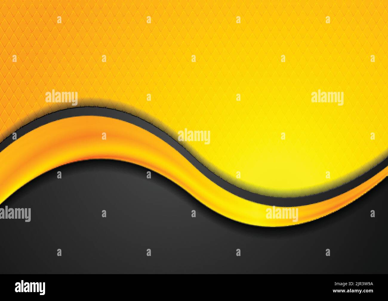 Orange and black abstract background with glossy wave. Vector design ...